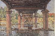 Alfred Sisley, Under the Bridge at Hampton Court,
